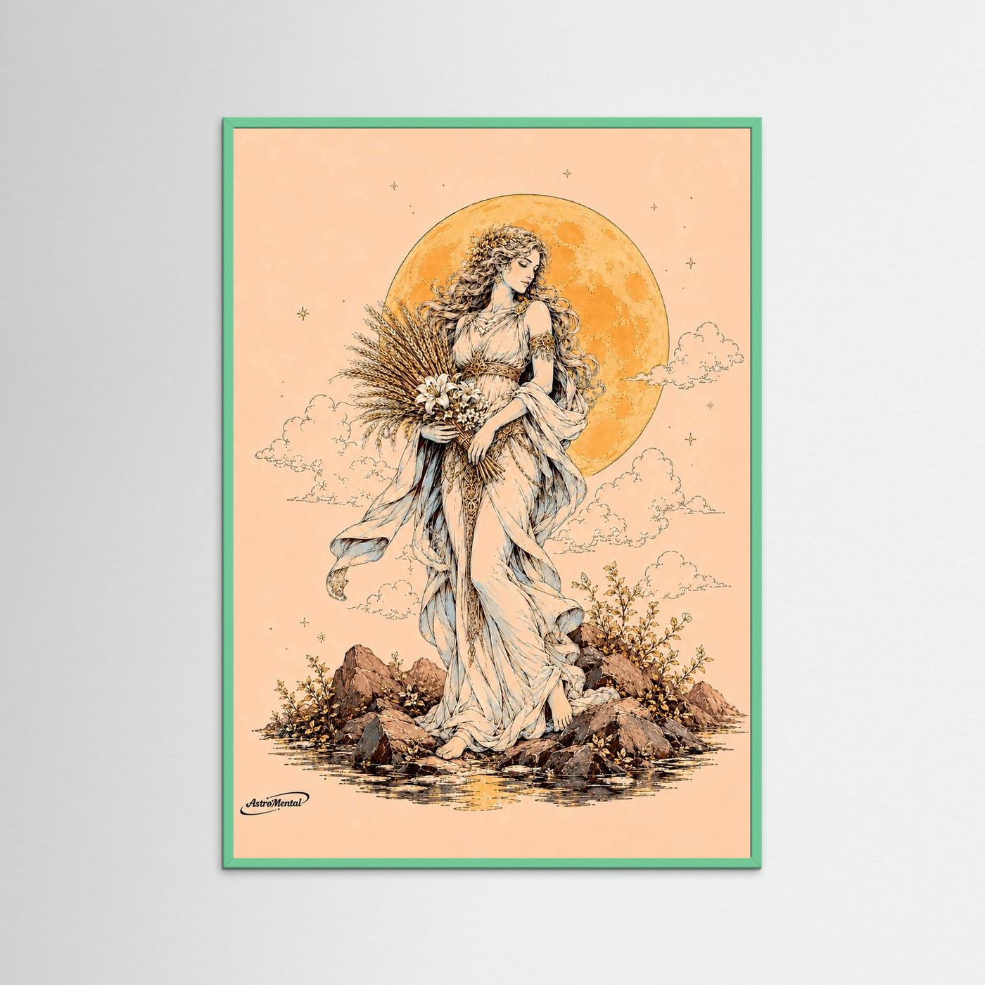 Virgo: The Harvest of the Moon — AstroMental Mythology Poster